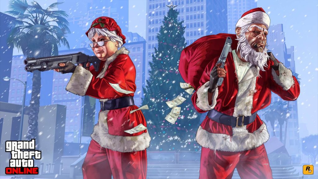 Bewaffnete Weihnachstmänner in GTA 5 Online
